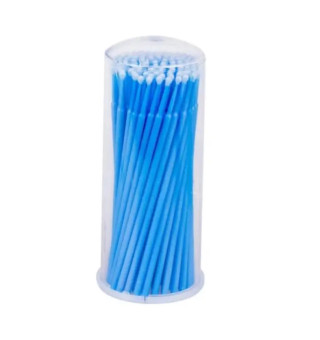 Microbrushes in a tube, blue (100pcs/pack)