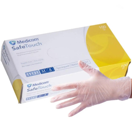 Gloves review vinyl Medicom, M the size (100 pieces/unitary enterprise)