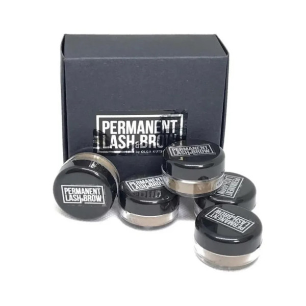 Набор хны для бровей Permanent Lash and Brow 5 оттенков по 2,5 г