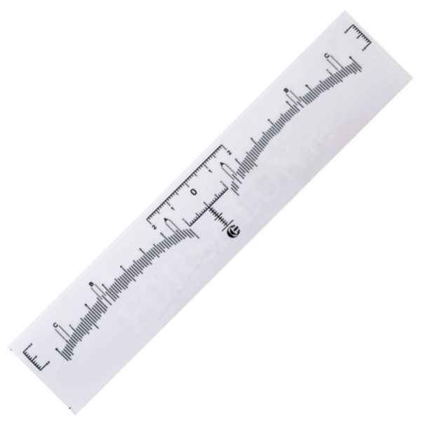 Disposable sticker ruler