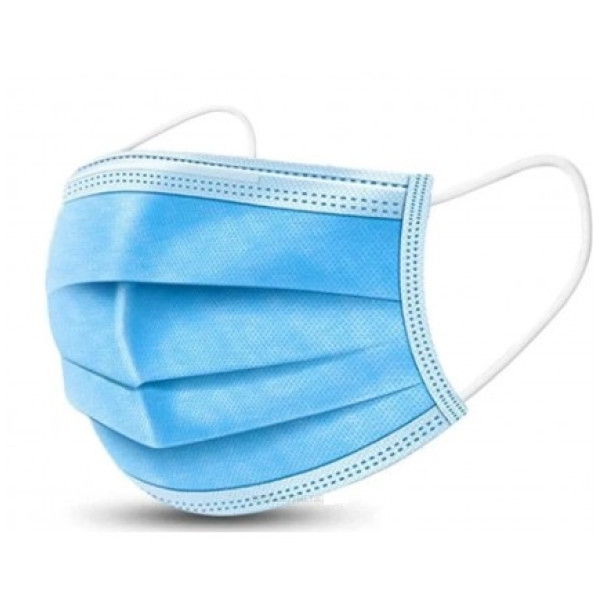 Blue three-layer mask, per piece