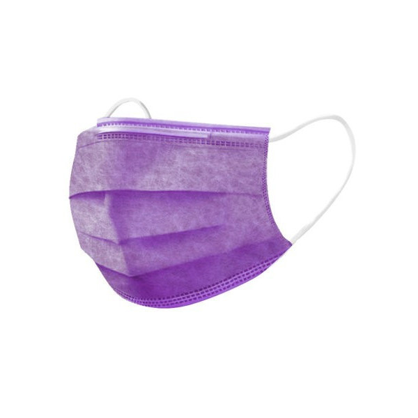 Three-layer purple mask, per piece