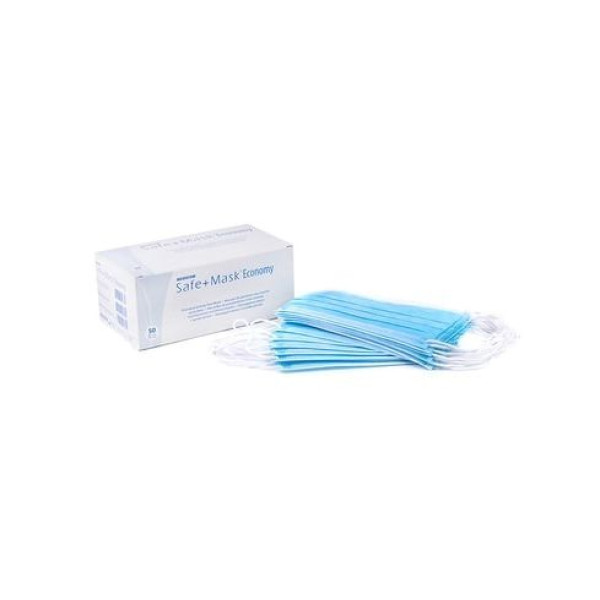 Masks blue three-layer, 50 pieces/unitary enterprise