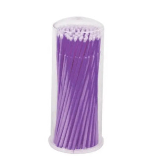 Microbrushes in a tube, purple (100pcs/pack)