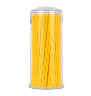 Microbrushes in a tube, yellow (100pcs/pack)