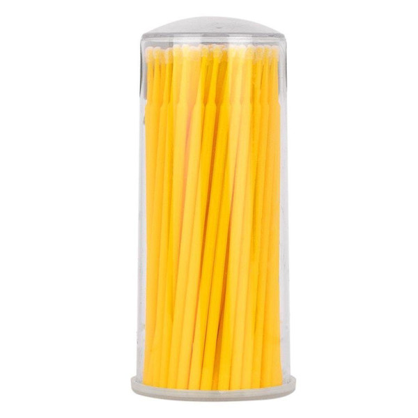 Microbrushes in a tube, yellow (100pcs/pack)