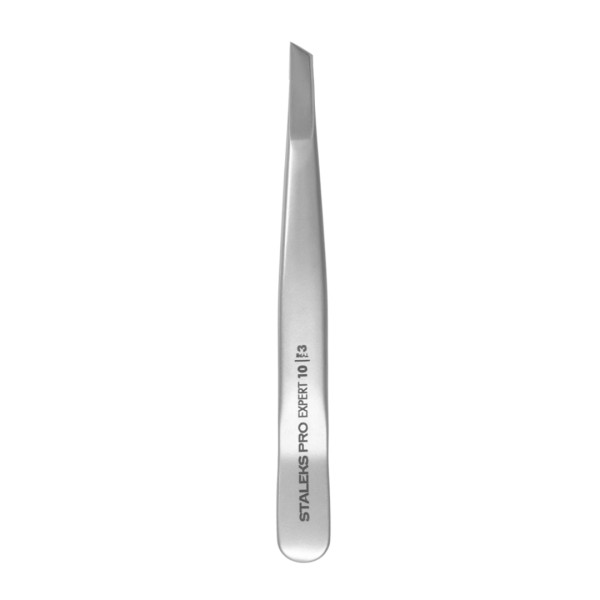 Пінцет для брів Staleks Expert 10 Type 3 (широкі скошені кромки)