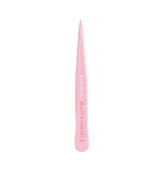 Eyebrow tweezers Staleks BEAUTY and CARE 11/5 (point, pink)