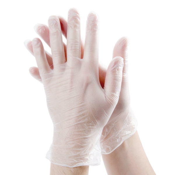 Vinyl gloves transparent powder-free, size M (pair, 2 pieces)