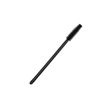 Silicone eyelash brush, with black handle and black bristles, 1 pc