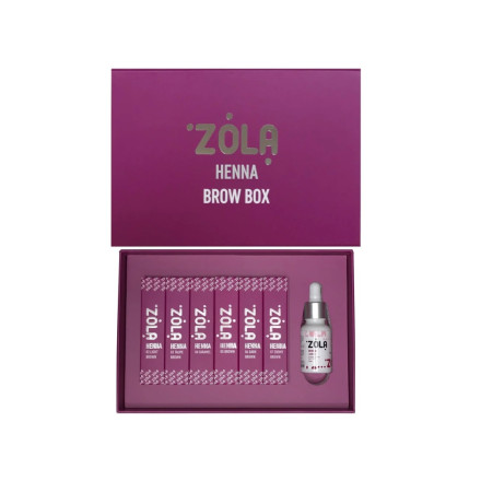 Set of henna for eyebrows ZOLA Henna Box of 6 shades, 10 g each