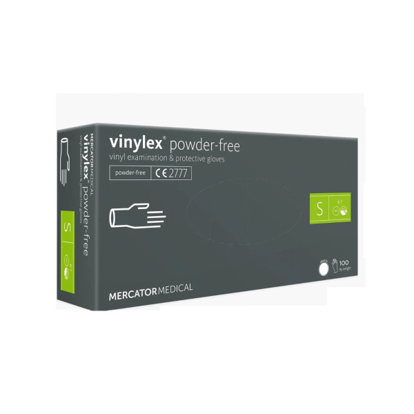 Gloves vinyl transparent Mercator Vinylex, S (100 pieces/pack)