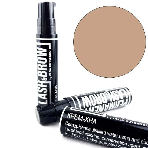 Krem-hna Permanent lash and brow No3 Brązowy, 10 ml