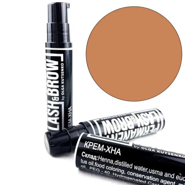 Крем-хна Permanent lash and brow №5 Каштановый, 10 мл
