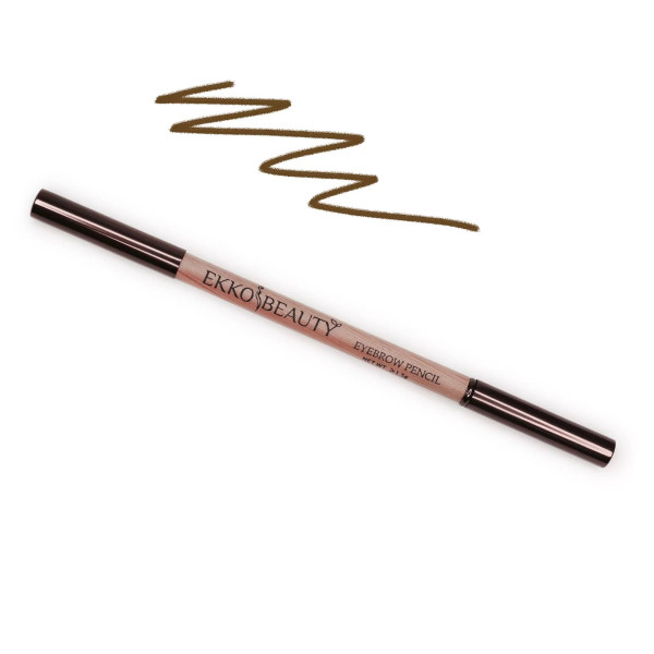 Wax pencil with eyebrow brush Ekkobeauty (brown)