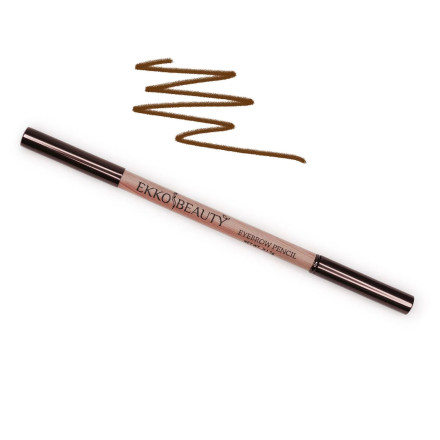 Wax pencil with eyebrow brush Ekkobeauty (medium brown)