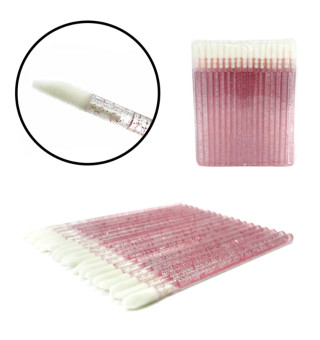 Glitter macrobrushes in a package, pink (50 pieces/pack)