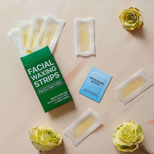 Восковые полоски для лица Kodi Facial waxing strips (10 двухсторонних полосок+2 финишные салфетки)