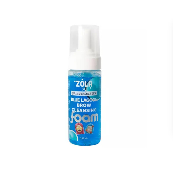 Пена для бровей очищающая голубая ZOLA Viktorina Vika BLUE LAGOON BROW CLEANSING, 150 мл