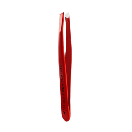 Пінцет для брів STALEKS PRO EXPERT 11 TYPE 3 Red TE-11/3