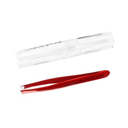 Пінцет для брів STALEKS PRO EXPERT 11 TYPE 3 Red TE-11/3