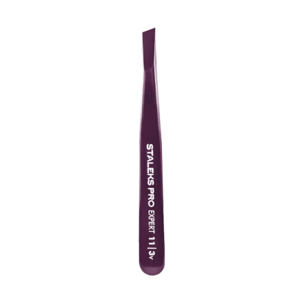 Пінцет для брів STALEKS PRO EXPERT 11 TYPE 3 Violet TE-11/3
