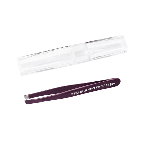 Пінцет для брів STALEKS PRO EXPERT 11 TYPE 3 Violet TE-11/3