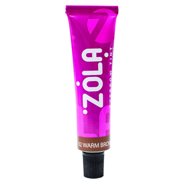 Краска для бровей с коллагеном ZOLA, 15 мл (02 теплая коричневая)