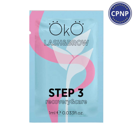 Composition for laminating eyelashes and eyebrows OKO STEP 3 CARE and RECOVERY, 1 ml in a sachet