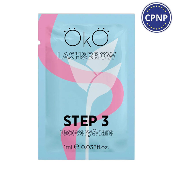 Composition for laminating eyelashes and eyebrows OKO STEP 3 CARE and RECOVERY, 1 ml in a sachet