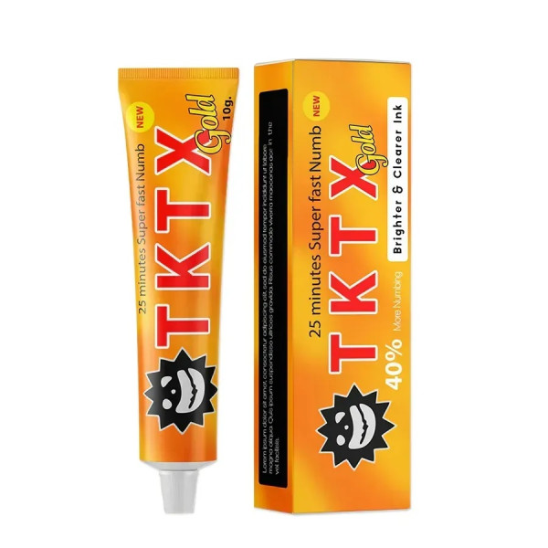 Anesthetic cream TKTX 40% 10 g, gold