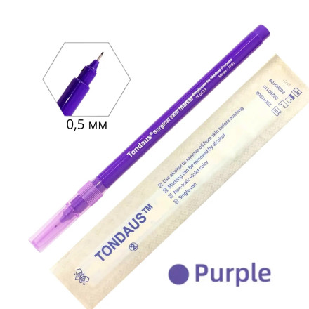 Surgical marker Tondaus 0.5 difficult to erase, purple