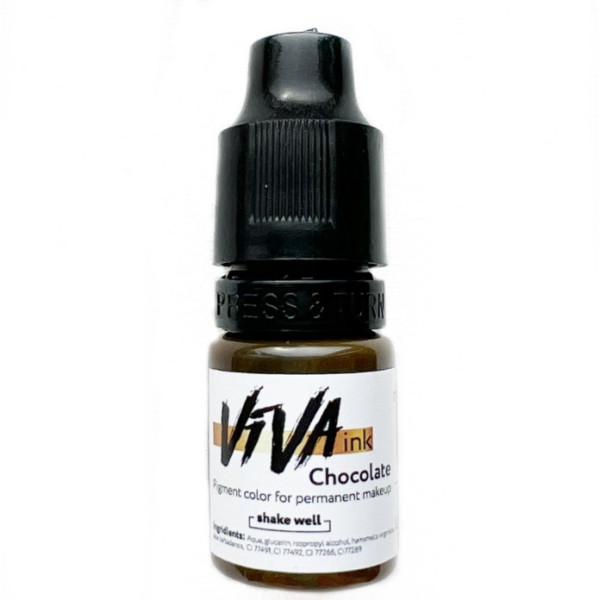 Пігмент Viva Brows 3 Chocolate для перманентного макіяжу, 6 мл