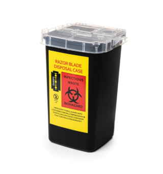 Container for disposal of needles, black