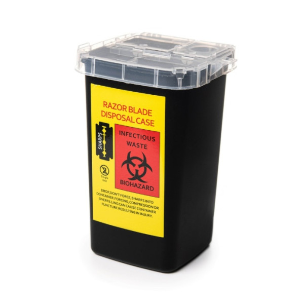 Container for disposal of needles, black