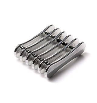 Stand for 5 brushes (silver)