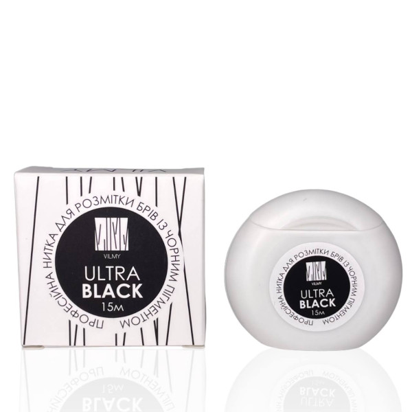 Professional eyebrow thread "VILMY" ULTRA BLACK, 15 m