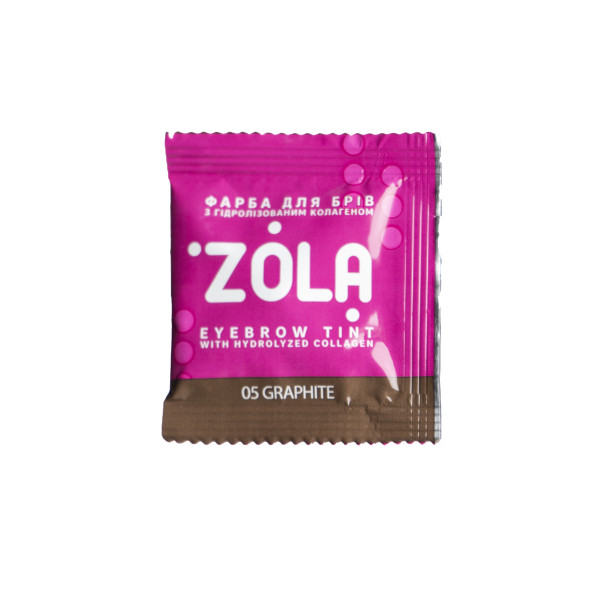 Farba do brwi z kolagenem ZOLA 05 Grafit w saszetce z utleniaczem, 5 ml