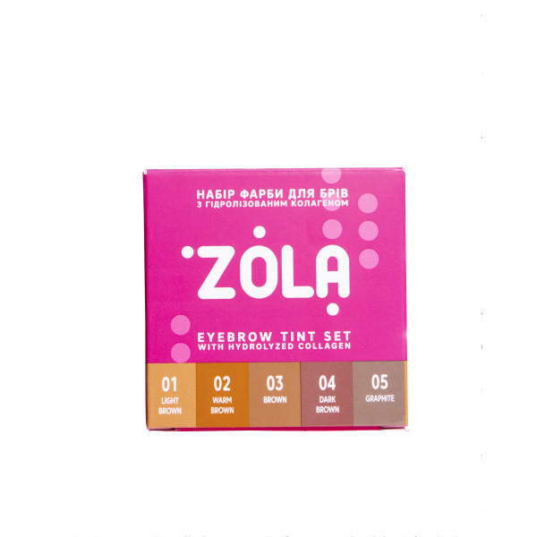 Set of tints with ZOLA oxidizer in a sachet