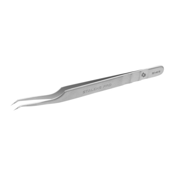 Professional tweezers for eyelashes professional mini L STALEKS PRO EXPERT 41 TE-41/8