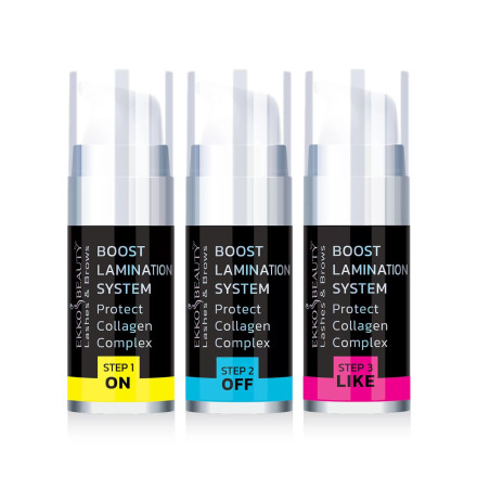 Набір для ламінування вій та брів Boost Lamination System Ekko Beauty