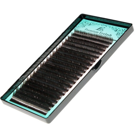 Ресницы dark chocolate 20 линий LEX mix L, 0.07, 8-12 мм
