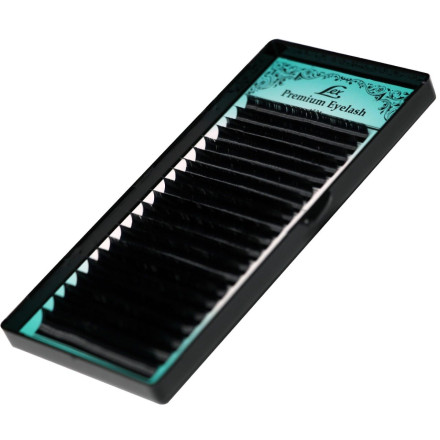Ресницы dark chocolate 20 линий LEX mix L, 0.07, 8-12 мм