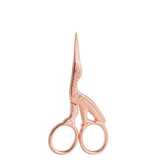 Eyebrow scissors (bird, rose gold)