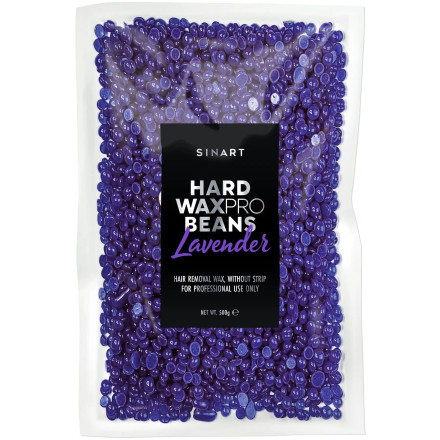 Wosk do depilacji Sinart HARD WAXPRO BEANS LAVANDER, 500 g