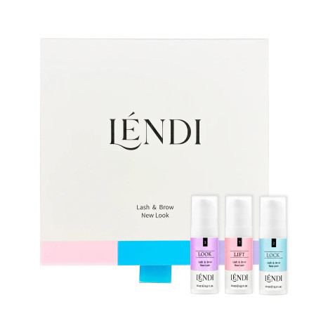 Set of ingredients for laminating eyelashes and eyebrows Lendi 3x10 ml "Lash and Brow New Look"