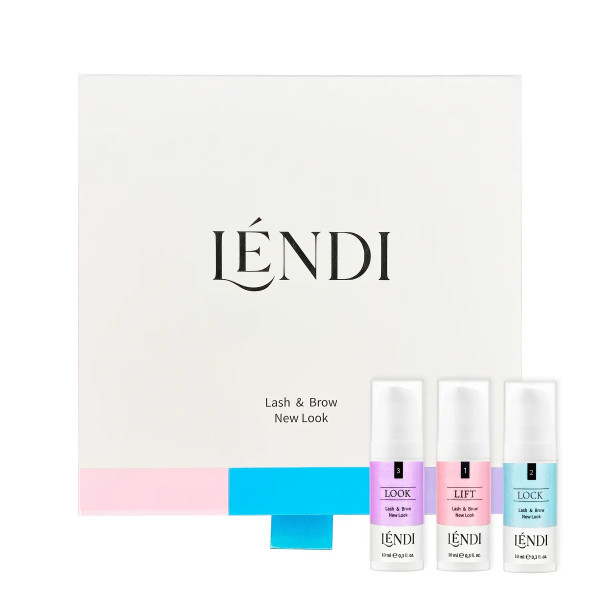 Set of ingredients for laminating eyelashes and eyebrows Lendi 3x10 ml "Lash and Brow New Look"