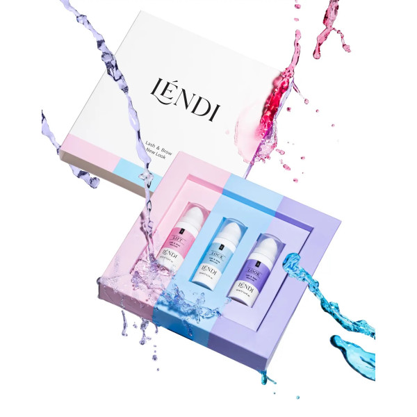 Set of ingredients for laminating eyelashes and eyebrows Lendi 3x10 ml "Lash and Brow New Look"