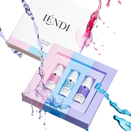 Set of ingredients for laminating eyelashes and eyebrows Lendi 3x10 ml "Lash and Brow New Look"