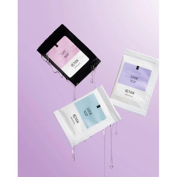 Set of ingredients for laminating eyelashes and eyebrows Lendi 3x3 ml "Lash and Brow New Look"